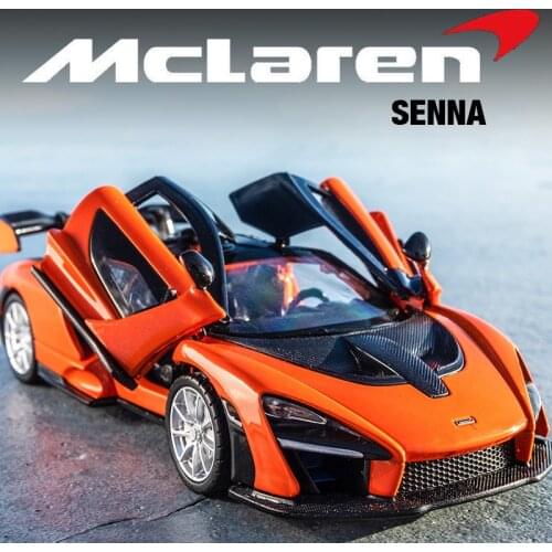 1:32 2021 New McLaren Senna Simulation Alloy Model Metal Vehicle Sound And Light Pull Back Toys Car Toys Gifts For Childrens