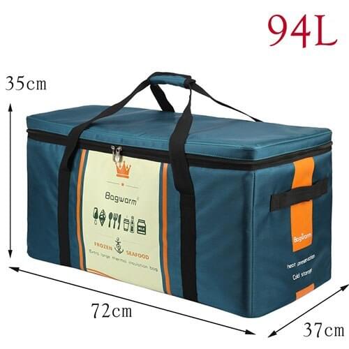 94L 70L 50L Extra large waterproof cooler bag large picnic box vehicle insulated cool bags ice pack fresh car bag wb139