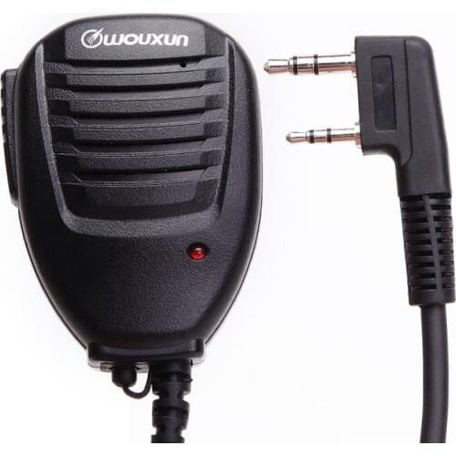 Original Wouxun Speaker Microphone with Indicator Light for Wouxun Walkie Talkie KG-UVD1P KG-UV8D KG-UV9D Plus ect 2 Way Radio