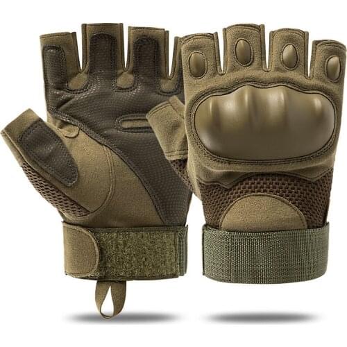 2021 Summer New Tactical Gloves Military Army Half-Finger Anti-Slip Anti-Cut Paintball Airsoft Shooting Fingerless Gloves Sport