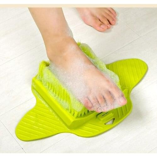 Plastic Bath Shower Foot Brush Scrubber Bath Shoe Feet Massage Slippers Brush Scrub Exfoliating Spa Shower Remove Dead Skin