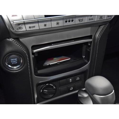 Qi Car Wireless Charger For iPhone Samsung S10 S9 for Toyota Prado 2018 VX NAVI is incompatibility Fast Phone Holder