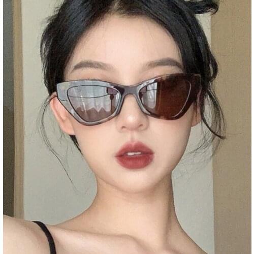 Retro Cat Eye Women Men Sunglasses Tan Gray Lens UV400 Eye Protection Girl Sexy Ladies Classic Fashion Outdoor Eyewear