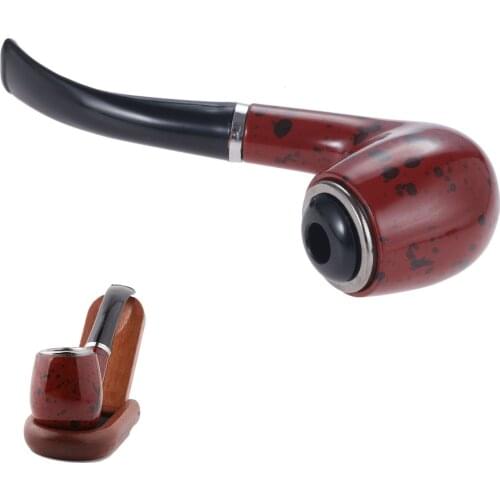 Detachable Classical Tobacco Smoking Pipe Cigar Pipe With Rubber Ring Best Men Pipes Gift Cigarette Cigar Tube Resin Pipe
