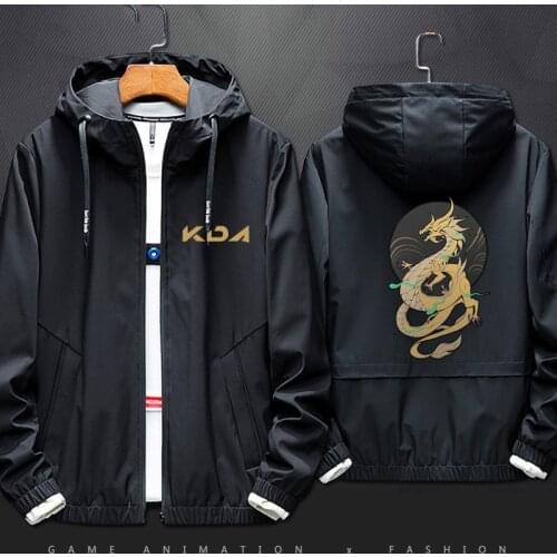 [STOCK] 2019 Game LOL K/DA KDA Akali Jacket Hoodie Winter Coat Halloween Cosplay Costume For Men Women S-5XL