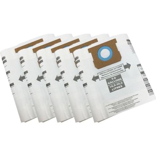 10 Pack Type H Replacement Vacuum Filter Bags Compatible for Shop Vac 5-8 Gallon Vacuum, Replace Part 90671, 9067100