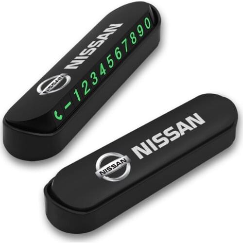 Luminous Parking Card Sticker Phone Number Card Plate Car Interior Accessories For Nissan Nismo Tiida Teana Skyline Juke X-trail
