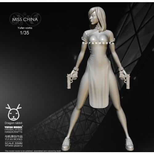 Yufan Model 55mm1/35 Resin Figure Kits beauty self-assembled YFWW35-2049