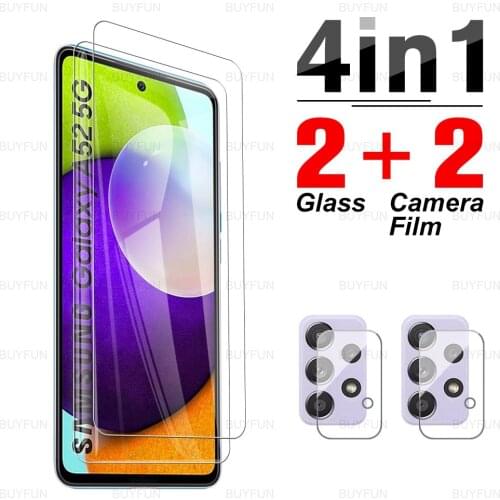 4in1 Camera Lens Protective Glass For Samsung A52 A32 A22 A72 A42 5G A12 Screen Protector Glass For Galaxy galaxi a 52 52a a52