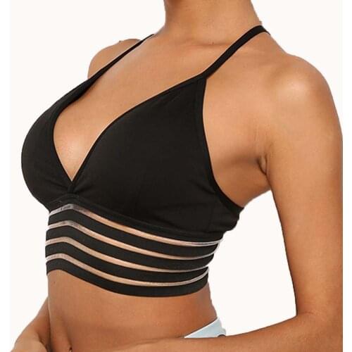 Ogilvy Mather Women Sexy Push Up Fitness Bra V-neck Solid Workout Brathable Seamless Underwear Backless Womens Sports Bras