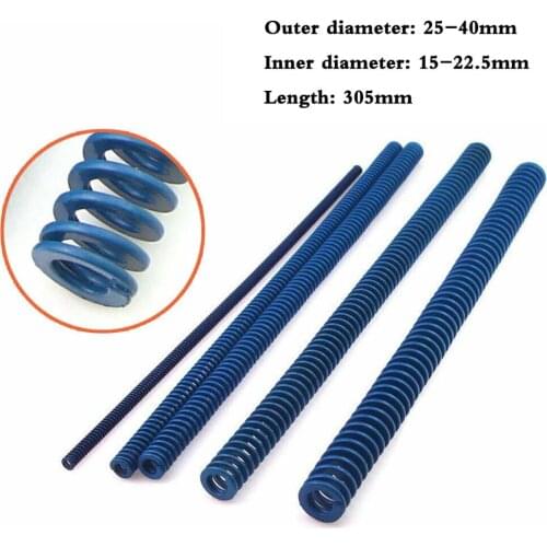 1Pcs Compression Spring American Standard 65Mn Blue Light Load Die Spring Outer Dia 25-40mm Inner Dia 15-22.5mm Length 305mm