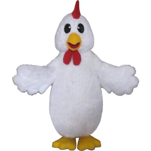 2019 Hot sale white chicken Mascot Costume for Adult Fancy Dress Party Halloween Costume free shipping