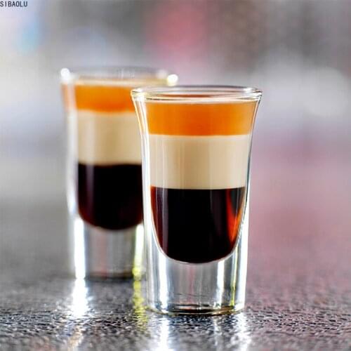 30ML 38ML Thick-bottomed Shot Glass Spirits Cup White Wine Cup Tasting Cocktail Glass Vodka Whiskey Glass Sniffing Cup Bar Cup