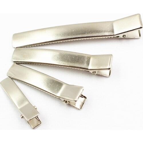 50pcs Hairdressing Double Prong Curl Clips, Wobe Curl Setting Section Hair Clips Metal Alligator Clips Hairpins for Hair 1652811