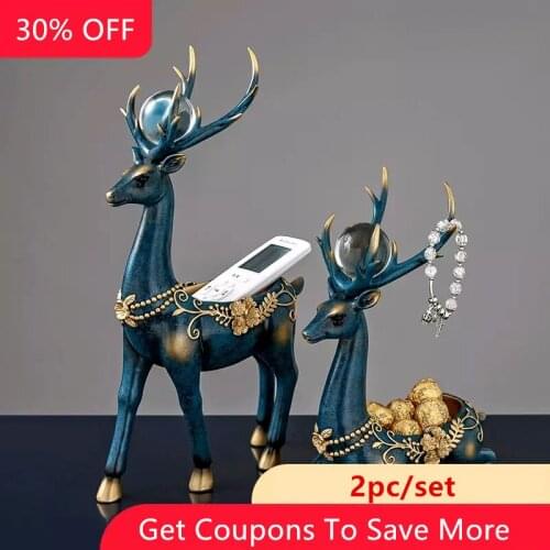 BRAND NEW DEER DECOR LOVELY ANIMAL HEAD ANTLER HOME DECORATION CREATIVE KEY STORAGE EUROPEAN STYLE
