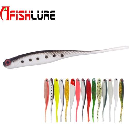 AR59 Soft Fish Baits Fishing Lures Long Tail Rubber Fish Lures Forked Tail Soft Fishing Lure