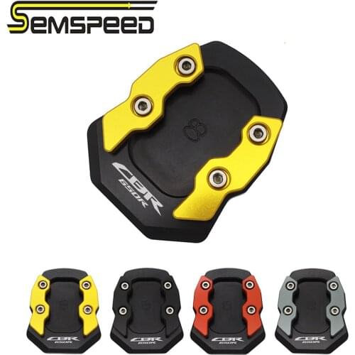 CBR650R logo For Honda CBR 650R CB300R CB650R CB300F CB150R Motorcycle Side Stand Enlarger Plate Kickstand Enlarge Extension Pad