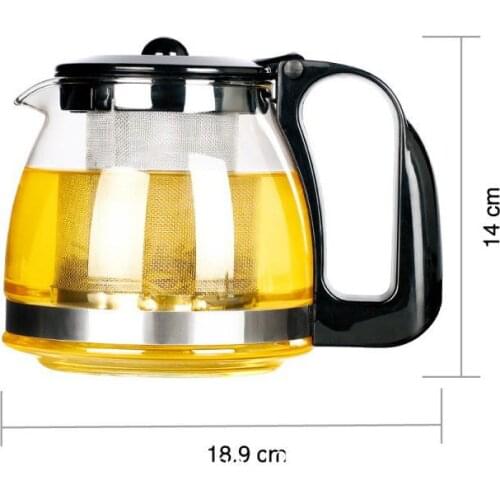 1250ml Large Glass teapot teaset with a filtering heat-resistant kettle tea kettle Puer big teapot