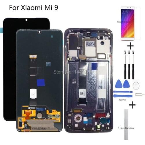 Display Screen Replace For Xiaomi Mi 9 LCD Touch screen 6.39 inch black LCD With Frame for Xiaomi mi 9 LCD Touch screen