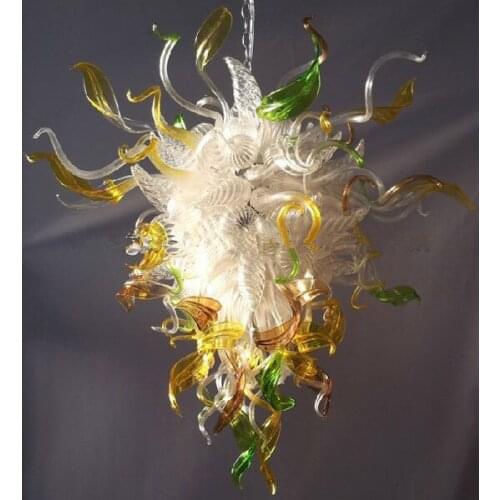 French Vintage Chandelier Top Design Flower Hand Blown Glass Chandelier