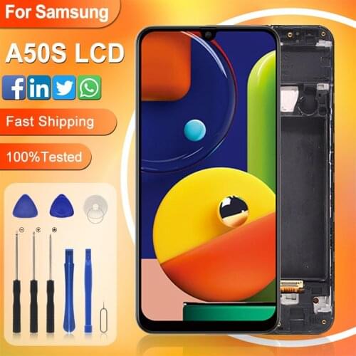 Catteny Promotion A507 Display For Samsung Galaxy A50S Lcd With Touch Digitizer Assembly A507F Screen Free Shipping With Frame