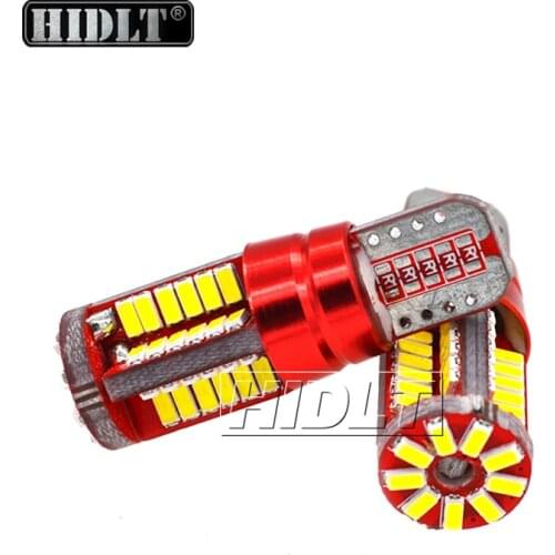 HIDLT 2PCS No Error Canbus T10 W5W LED Bulbs 57SMD 168 194 LED Lights For Car Clearance Wedge Parking Lamp White Red Blue Yellow