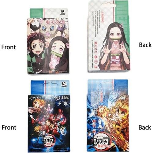 Demon Slayer Playing Poker Cards 54 Pcs/box Kimetsu No Yaiba Pattern Poker Collection Entertainment Playing Cards Board Game