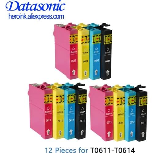 12pcs T0611 Compatible Ink Cartridge For Epson Stylus D68 D88 DX3800 DX3850 DX4200 DX4250 DX4800 DX4850 printer T0611 T0612 T061