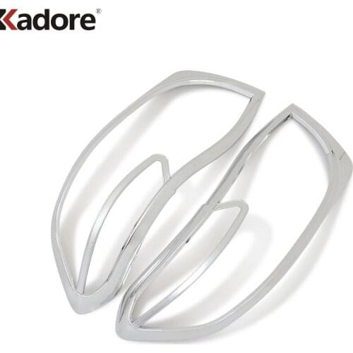 For Toyota Highlander 2008 2009 2010 HeadLights Cover Trim Front Head lights Lamp Chrome Stickers Car-Styling