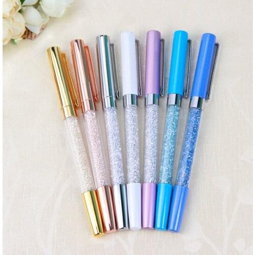 Novelty Metal Crystal Diamond Ballpoint Pen Refill 0.5mm Writing Stationery for Office School Supplies Gift High Quality