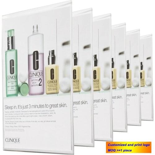 A4 A3 A5 Plastic Acrylic Sign Holder Picture Paper Advertisement Display Stand Menu Photo Frame Card Sign Board