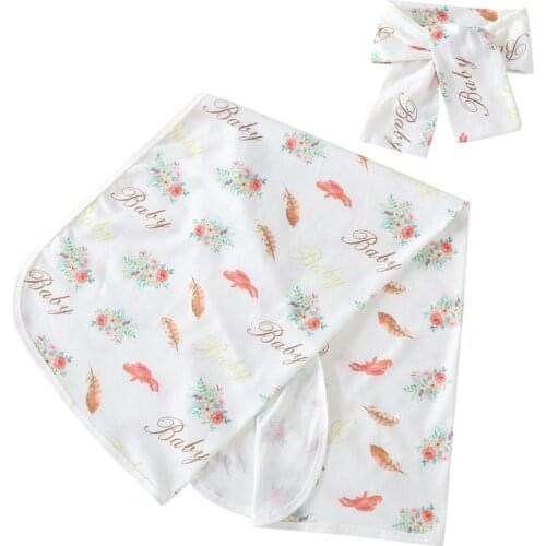 New Newborn Baby Bed Sheet Bedding Set 60x80cm for Newborn Crib Sheets Cot Linen 100% Cotton floral Printing Baby Blanket