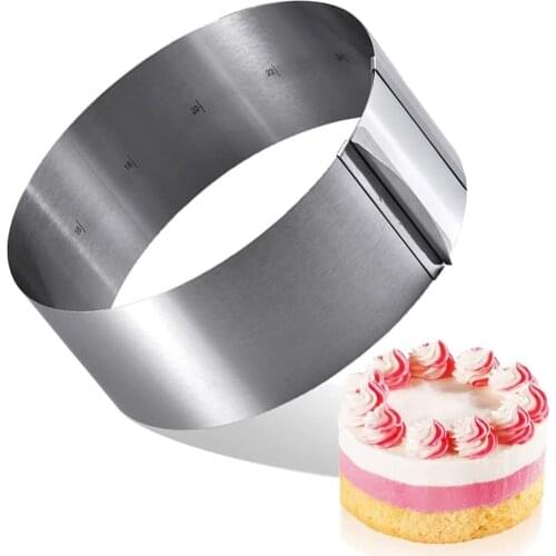 Adjustable Mousse Ring Round Mould Mousse Cake Edge Collar Film DIY Baking Cake Tools Kitchen Accessory Birthday Wedding Gaget