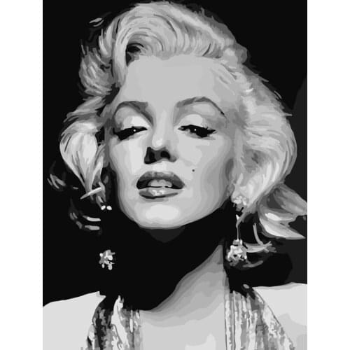 DIY 40X50 Oil Painting By Numbers Retro Monroe paint by numbers On Canvas Home Decor Digital Painting chrismas