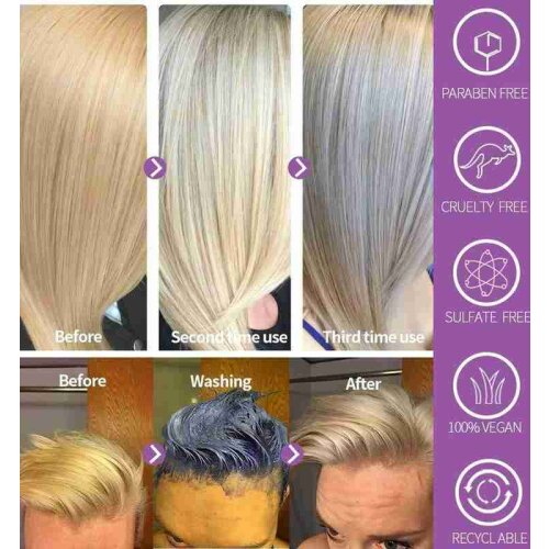 Professional Blonde Bleached Highlighted Shampoo Revitalize For Blonde Purple Shampoo Shampoos Yellow Effective Hair Remove X8P4