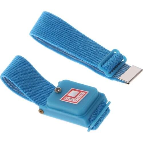 Blue Anti Static Wrist Strap Cordless Bracelet Wireless Adjustable Electrostatic ESD Discharge Cable Wristband