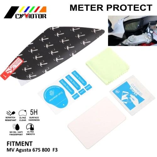 Motorcycle Screen Protector Speedometer Dust Film Dashboard Protection Cleaning Kit Squeegee For KTM MV Agusta 675 800 F3