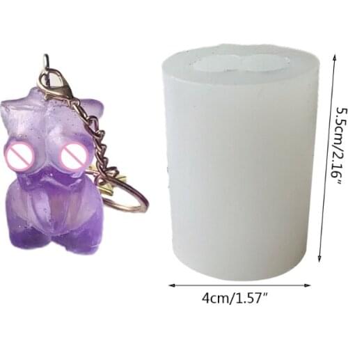 3D Female Model Keychain Epoxy Resin Mold Pendant Casting Silicone Mould DIY Crafts Jewelry Home Decorations Casting T21F