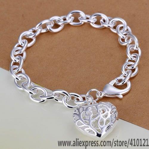 DT-H269 Hot Sale Silver Color Bridal Jewelry Bracelets For Women Wholesale Christmas Gift Charm Fashion Solid Thick Bracelet