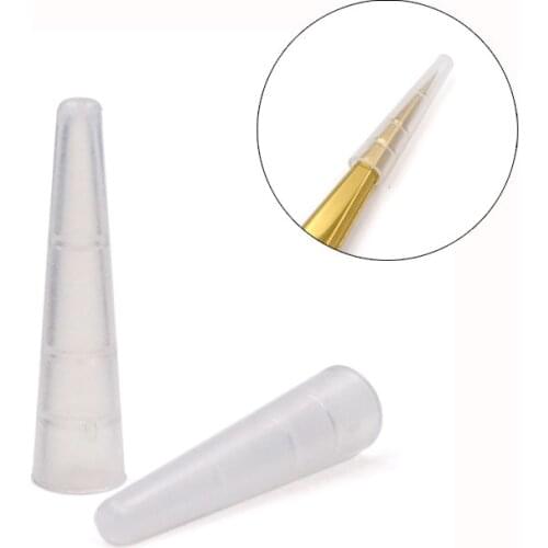 100/200 Pcs Eyelash Tweezers Covers Grafting Tweezers Tip Caps Protective Sleeve Silicone Clips Caps Eyelashes Makeup Tool