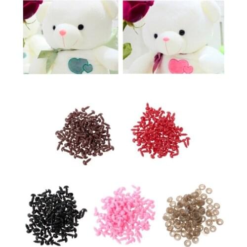 100Pcs Plastic Safety Triangle Velvet Noses For Animal Puppet Teddy Bear Doll 24BE