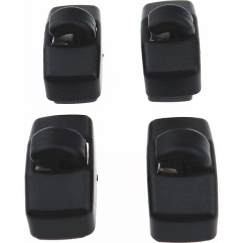 4Pcs 3B0857561B Black Sun Visor Hook Buckle, For Volkswagen Passat Beetle Jetta Golf GTI Mk4Bora Sharan Touran EOS Seat Alhambra