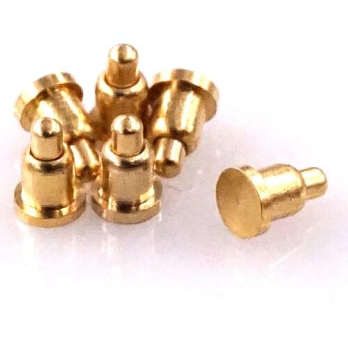 50pcs Ultra small spring loaded pogo pin connector 2.0 Diameter 3.0mm heigth brass material with Gold plated 1u force 70g