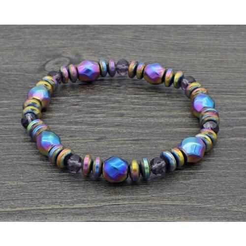 8mm xy232 adjusted Charm Magnetite Bracelet women men gift Healing Balance Prayer Reiki Chakra Buddha Yoga