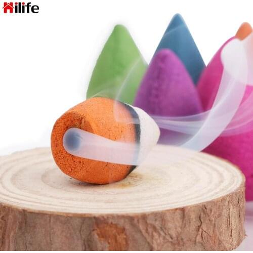 Tea Smoke Backflow Incense Gourd Burner Fragrant Reflux Reflux Tower Incense Household Ocean/Flower Flavor 50 Pieces