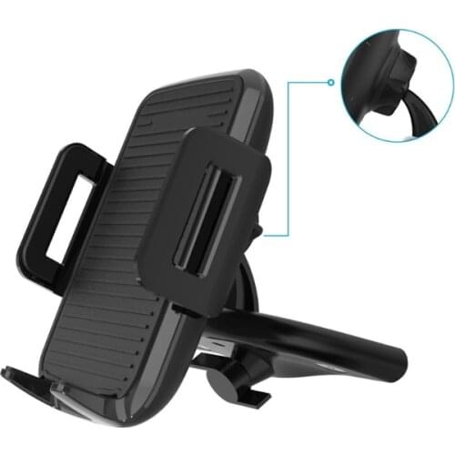 Wireless Car Charger 10W Qi Fast Charging Non-slip Car Phone Holder Mount CD-Slot Phone Holder Adjustable Angle