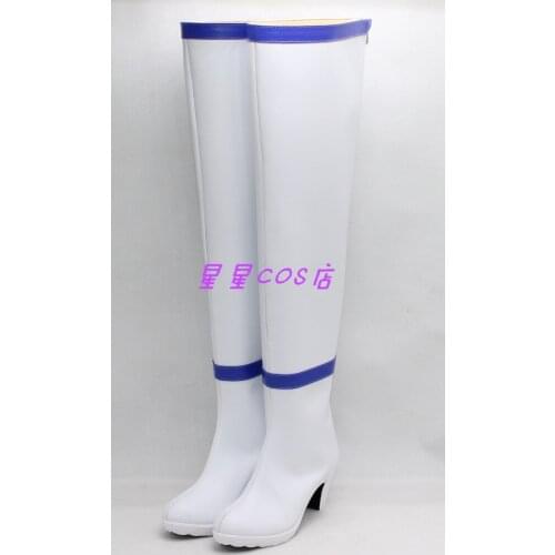 Fairy Tail White Girls High Heel Halloween Cosplay Shoes Boots X002