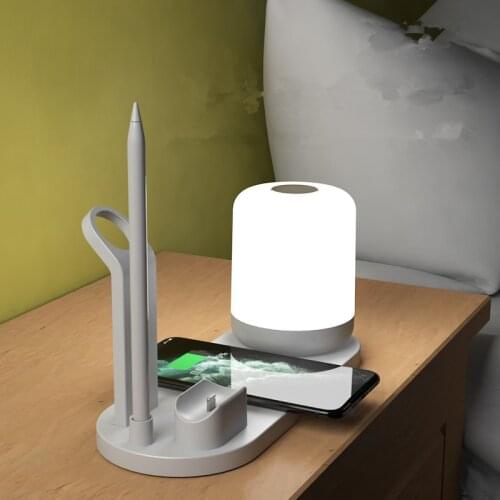 2021 Wireless Charging Lamp For iphone Wireless Chargers LED Desk Lamp Phone Chargers For Mobile Phone Watch for Airpods