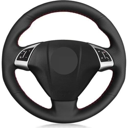 Car Steering Wheel Cover Black Artificial Leather For Fiat Punto Bravo Linea 2007-2019 Qubo Doblo 2008-2015 Grande Punto