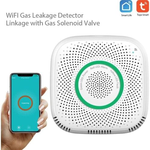 Tuya Smart Home WIFI Gas Detector Gas Alarm Linkage Alarm Leak Detector Alarm Security APP Control Safety Smart Leakage Sensor
